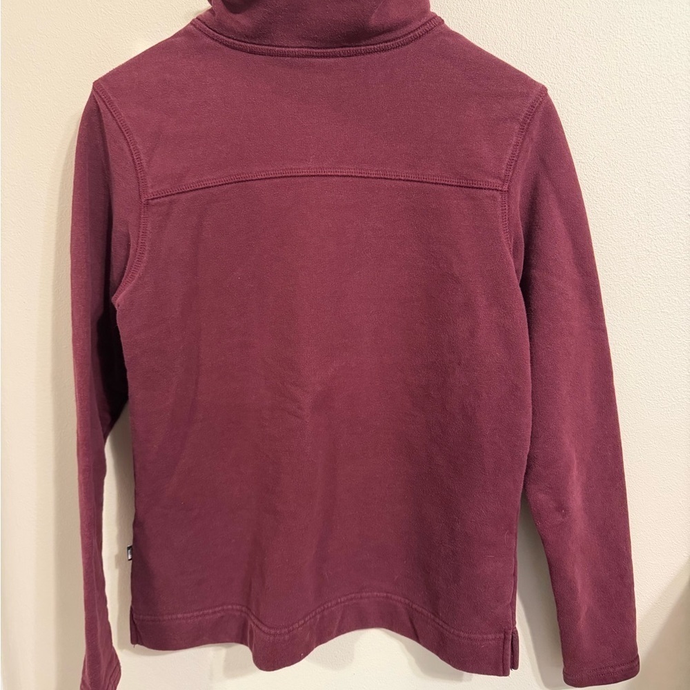 The North Face Burgundy Cozy Pullover Minimalist Mock Neck Women’s M - Picture 5 of 10